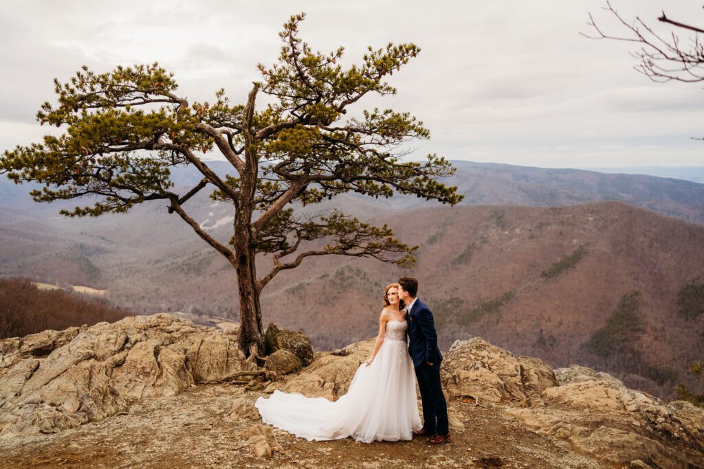 Red Head Women and her husband eloping on the side of ravens roost 